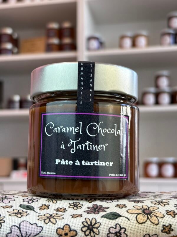 Caramel Chocolat à Tartiner - Autour du pot - Manom