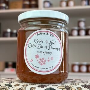 Gelée de Noël Cidre Bio et Pommes aux épices - Autour du pot - Manom