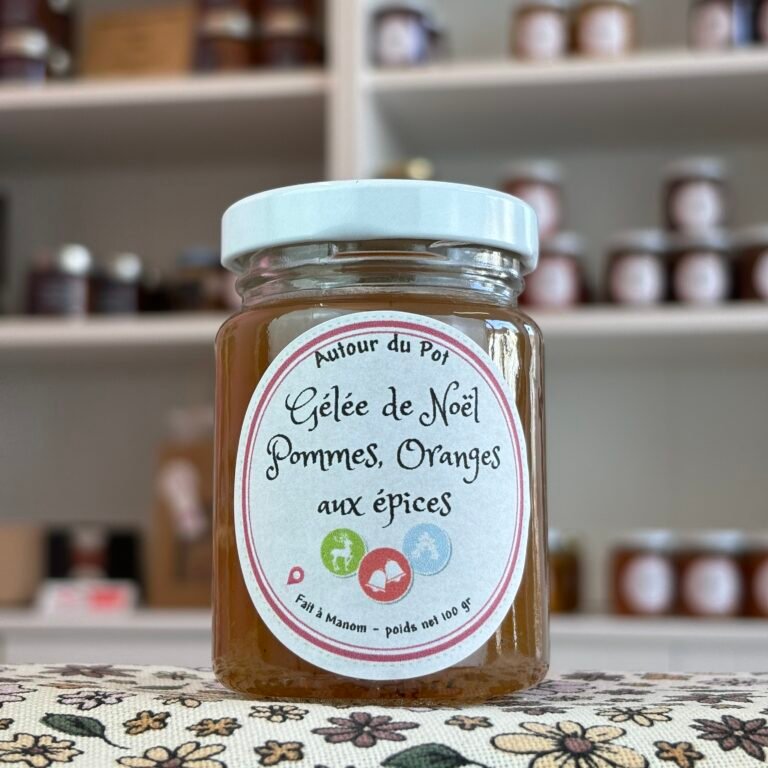 Gelée de Noël Pommes Oranges aux épices - Autour du pot - Manom