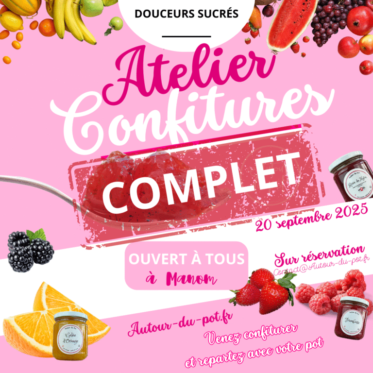Atelier confiture 20 septembre complet - Autour du pot - Manom
